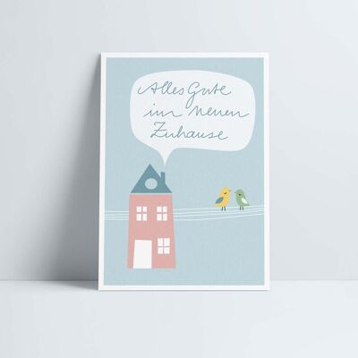 Postkarte // »Alles Gute im neuen Zuhause«