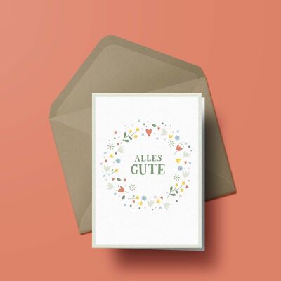 Folding card // »All the best«