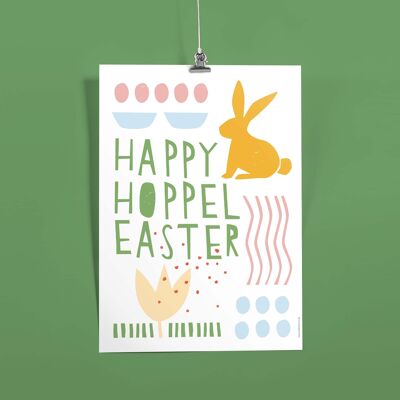 Affiche A3 »Joyeuses Pâques Hoppel«