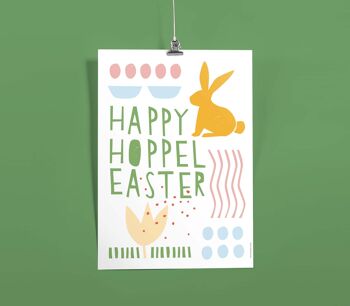 Affiche A3 »Joyeuses Pâques Hoppel«