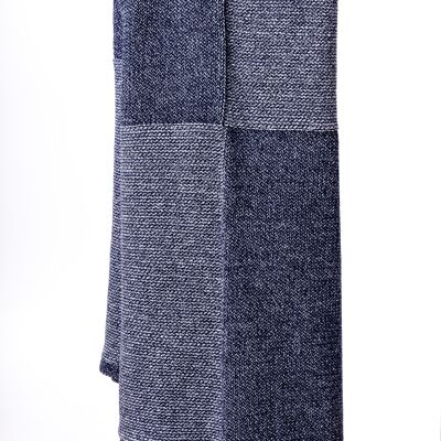 Cotton Baby Blanket knitted squared denim