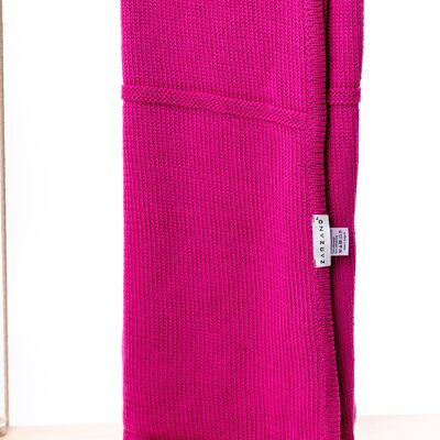 Coperta in morbido cotone rosa baby lavorata a maglia