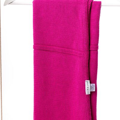 Coperta in morbido cotone rosa baby lavorata a maglia