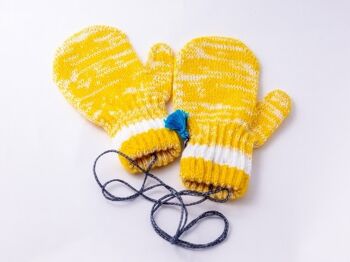 Gants tricotés bébé mérinos/coton, scandinave 6m-18m