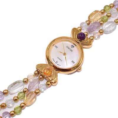 Watch with real gemstones
