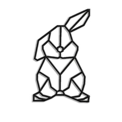 Geometrisch konijn - Zwart Neegroot