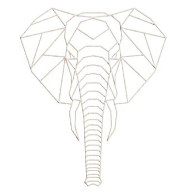 Geometrische olifant - Blank Neegroot