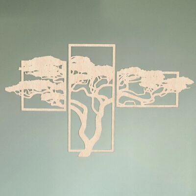 Muurdecoratie Acaciaboom - Blank Neegroot