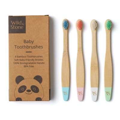 Spazzolino Baby Bamboo - Confezione da 4 - Setole Extra Morbide