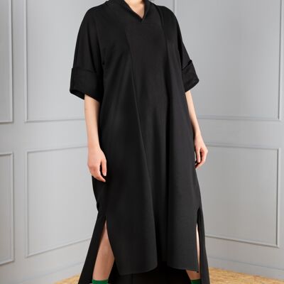 Kali jersey kaftan with shawl neck one size