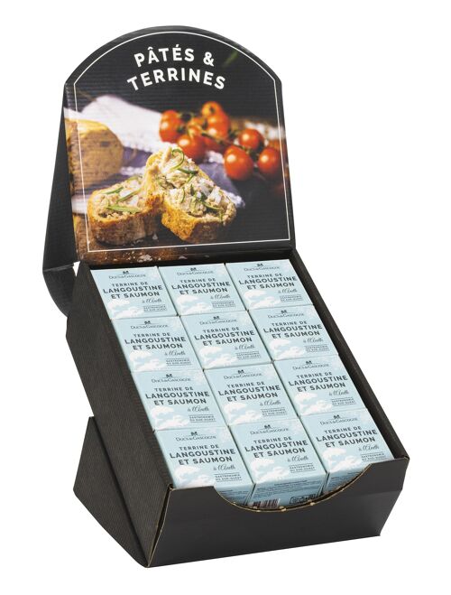 Pack de 24 Terrines de langoustine et saumon à l'aneth 65g