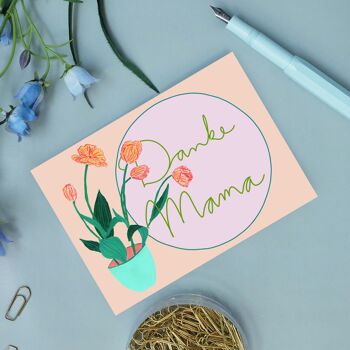 Carte postale maman fleurs 2