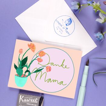 Carte postale maman fleurs 4