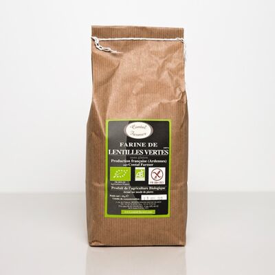 ORGANIC Green Lentil Flour and GLUTEN FREE (500gr)