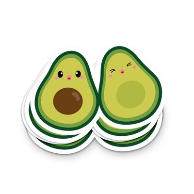 Aufkleber Avocado-Duo