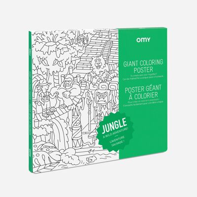 LARGE COLORING POSTER - JUNGLE
