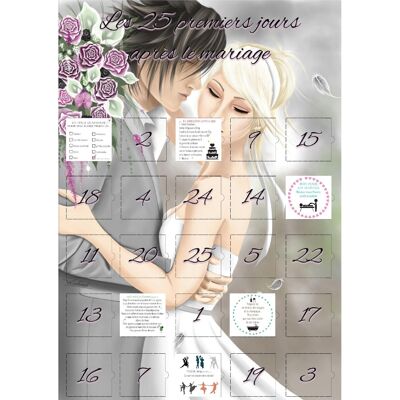 Calendario dopo il matrimonio grigio