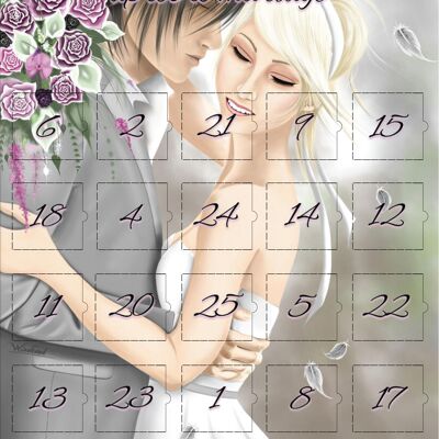 Calendario después de la Boda Gris