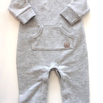 Bamboo french terry JUMPSUIT GRAY
