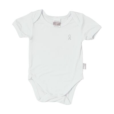 Jersey Bamboo SHORT SLEEVE BODYSUIT WHITE