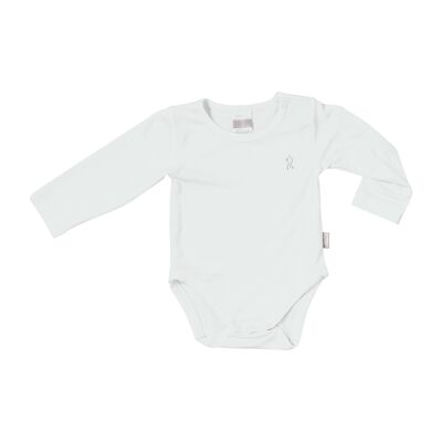 Jersey Bamboo LONG SLEEVE BODYSUITWHITE