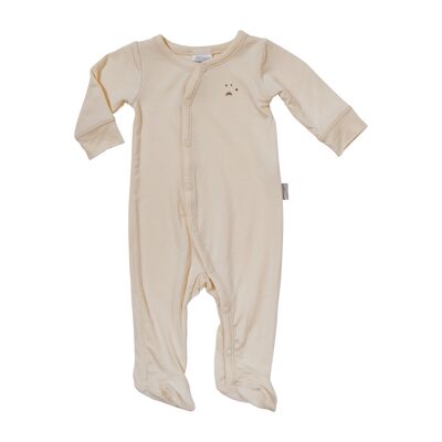 Jersey Bamboo JUMPSUIT WITH FEET IVORY