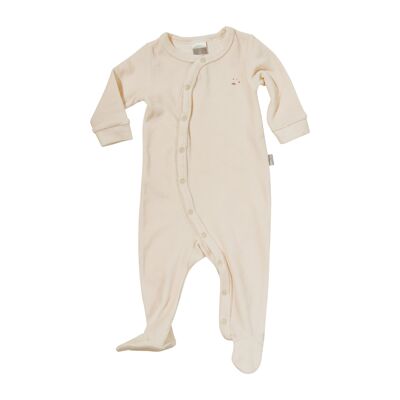 Bamboo chenille JUMPSUIT WITH FEET IVORY