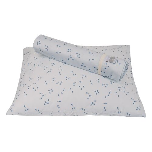 Sheet set for bed (top sheet + pillowcase) - LIGHT BLUE BALLOONS