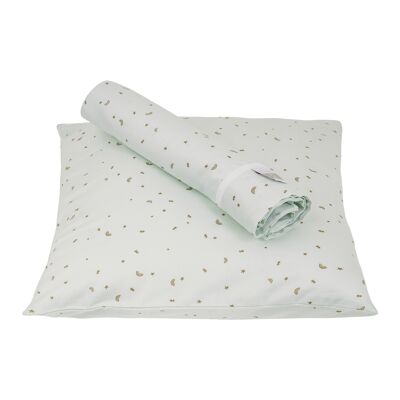 Parure de lit (drap de dessus + taie) - GREEN TEA RAINBOW