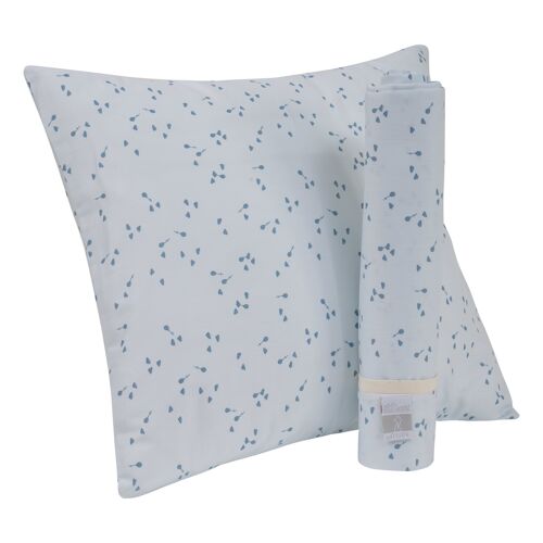 Sheet set for cradle (top sheet + pillowcase) - LIGHT BLUE BALLOONS