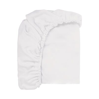 Jersey sheet cover for mattress for bed  - WHITE