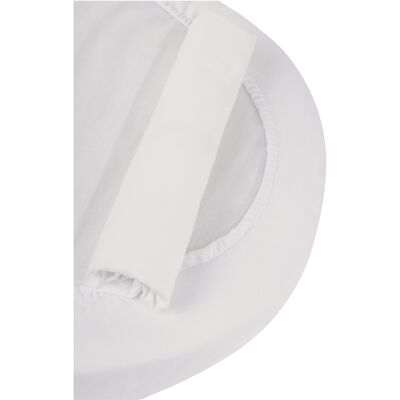 Couverture de feuille 2 pièces. pour matelas pour berceau (jersey de bambou) - BLANC