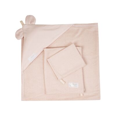 Maxi bamboo sponge bath towel - PINK