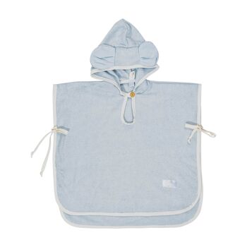 Drap de bain éponge bambou poncho 0-2 ans - POWDER LIGHT BLUE 2