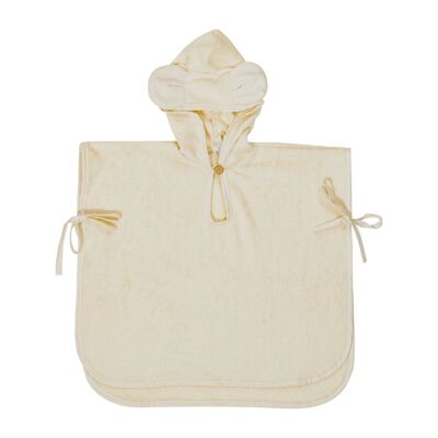 Poncho bamboo sponge bath towel 2-4 years - IVORY