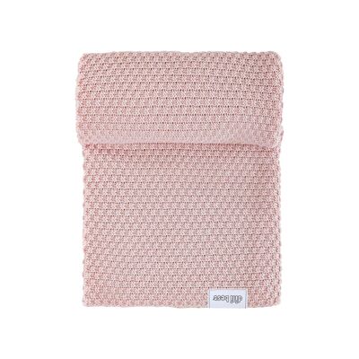 Cotton and Bamboo blanket for pram / cradle - TALC PINK
