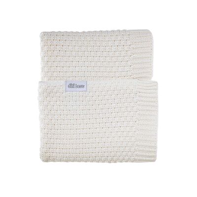 Cotton and Bamboo blanket for pram / cradle - MILK
