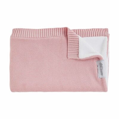 Cotton and Bamboo WINTER blanket for pram/cradle  - TALC PINK
