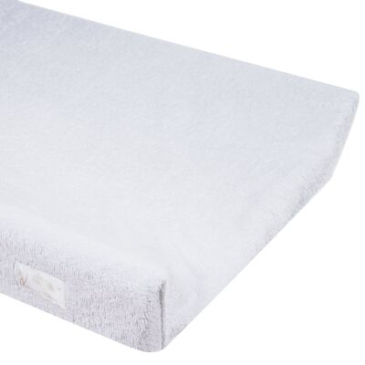 Housse éponge bambou pour matelas à langer PVC - BLANCHE