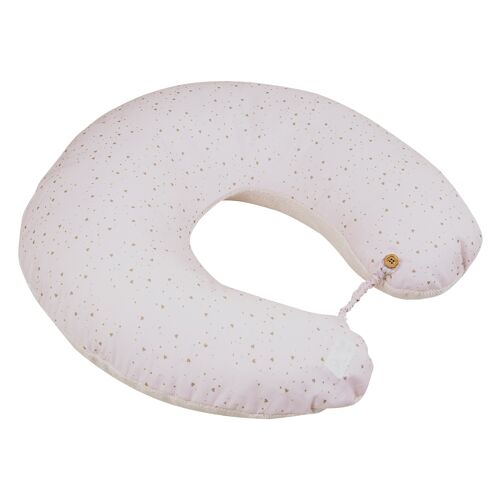 Bio cotton and Bamboo sponge feeding pillow - PINK HEARTS