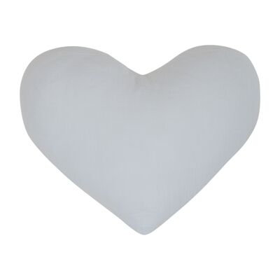 Heart pillow - LIGHT BLUE muslin
