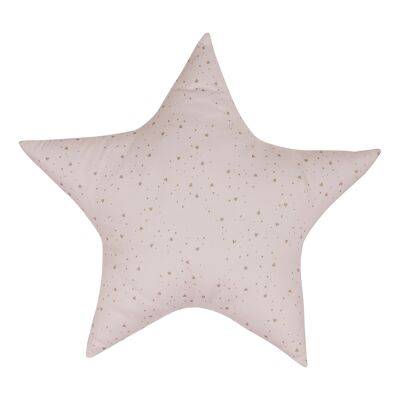 Bio cotton star pillow - PINK HEARTS