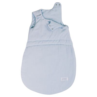 Small night sac cm. 70 TOG 2.2 (0-6 months) OEKO TEX standard - LIGHT BLUE POWDER muslin