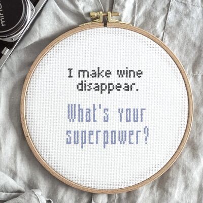 DIY Cross stitch kit -  What's your superpower?