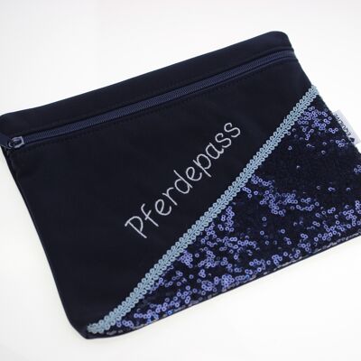 Horse Passport Cover Blue Diamond