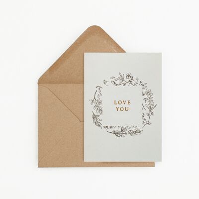 Botanical Love You Card