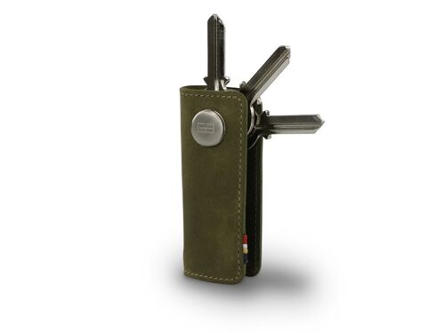 Lusso Key Holder - Olive Green