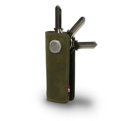 Lusso Key Holder - Olive Green