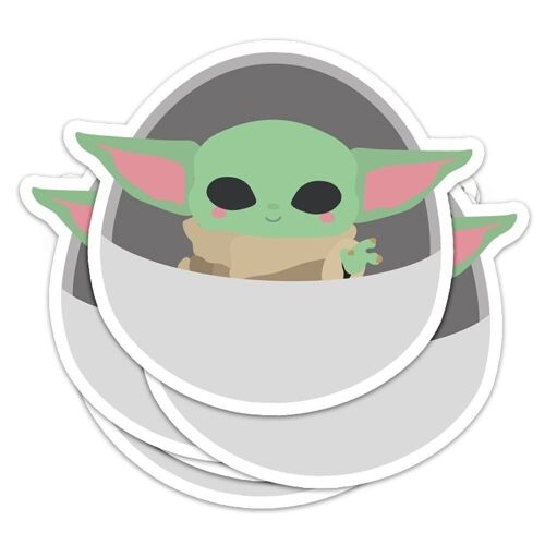 Sticker baby Yoda Grogu Star Wars