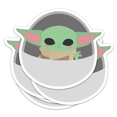 Autocollant bébé Yoda Grogu Star Wars